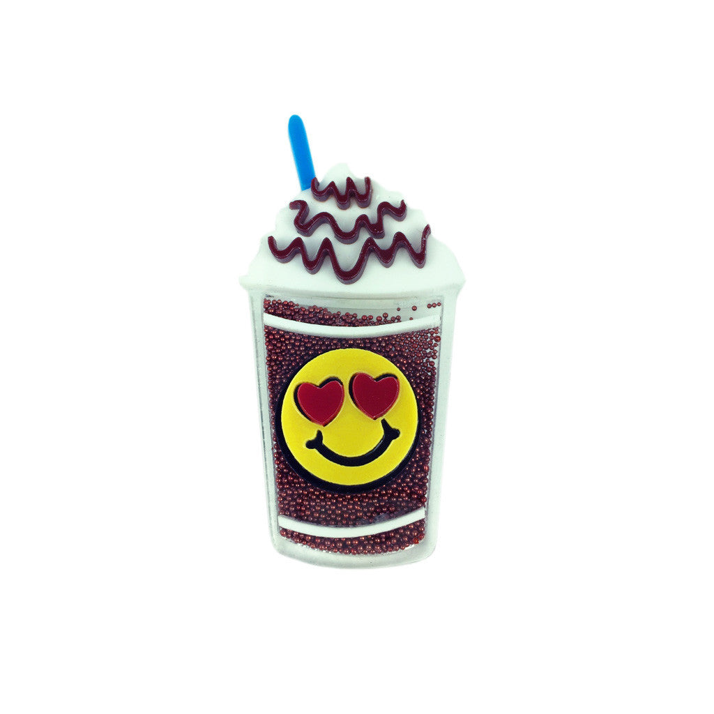 Smiling Face With Heart Sundae Brooch - Bon Flare Ltd.