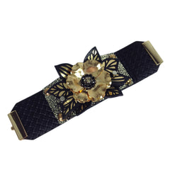 Floral Leather Bracelet - Bon Flare Ltd.