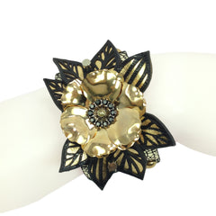 Floral Leather Bracelet - Bon Flare Ltd.
