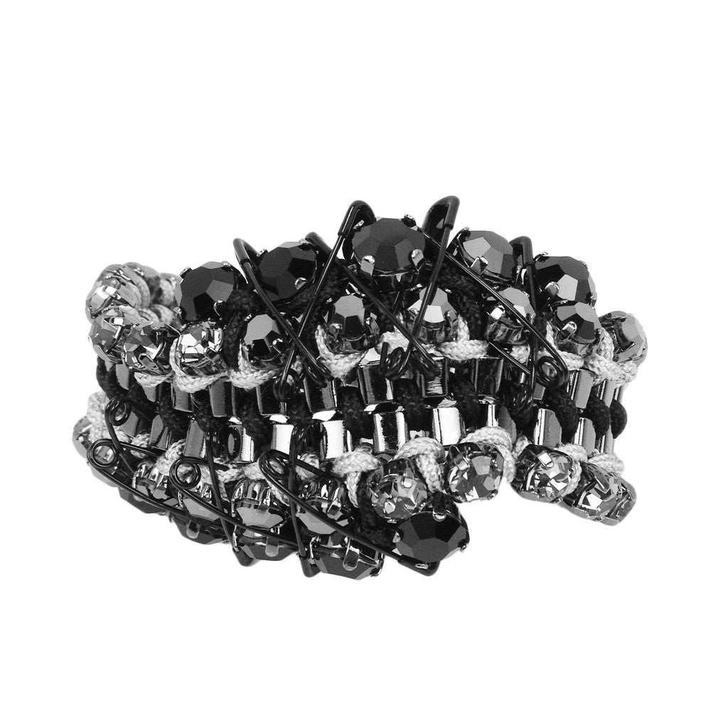 Crystal & Safety Pin Bracelet - Bon Flare Ltd.