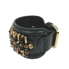 Safety Pin Leather Bracelet - Bon Flare Ltd.