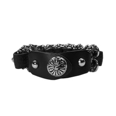 Unisex Heavy Metal Leather Bracelet - Bon Flare Ltd. 