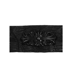 Fleur-De-Lis Crest Shield Leather Bracelet - Bon Flare Ltd.