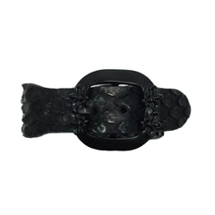 Fleur-De-Lis Crest Shield Leather Bracelet - Bon Flare Ltd.