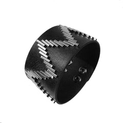 Zig Zag Pattern Leather Band Bracelet - Bon Flare Ltd.