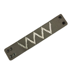 Zig Zag Pattern Leather Band Bracelet - Bon Flare Ltd.