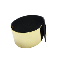 Structural Gold-Plated Leather Bracelet - Bon Flare Ltd.
