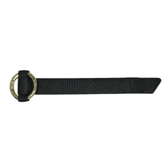 Round Gold-Plated Buckle Textured Leather Bracelet - Bon Flare Ltd.