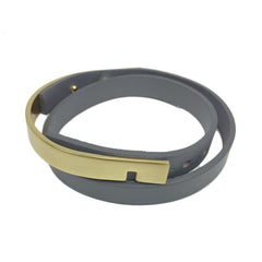 Chic Leather Gold-Plated Bar Bracelet - Bon Flare Ltd. 