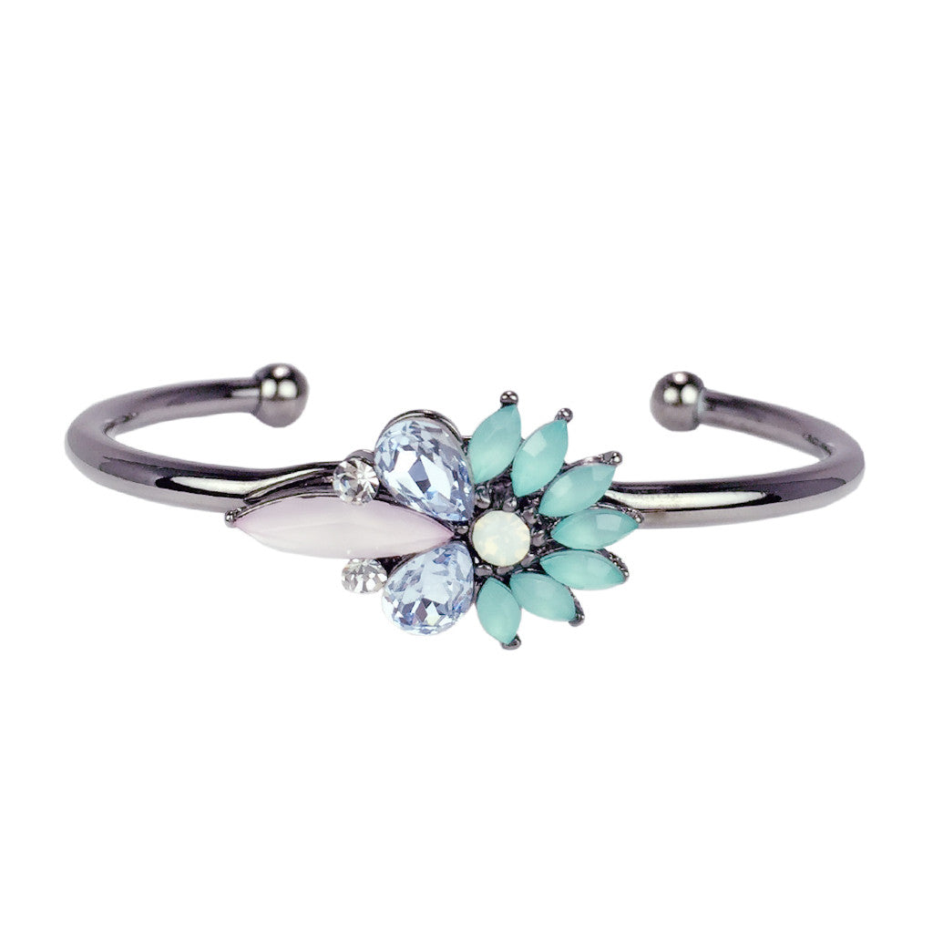 Crystal Floral Cuff - Bon Flare Ltd.