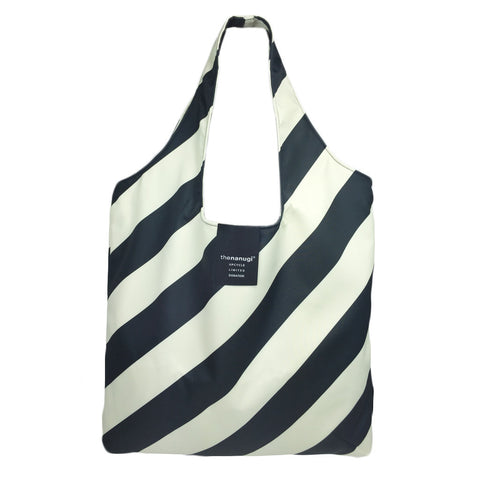 Printed Diagonal Stripe  Hobo Tote