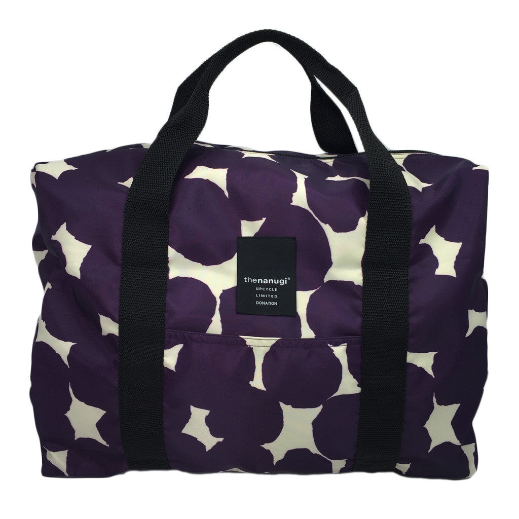 Printed Dot Motif Packable Duffel - Bon Flare Ltd.