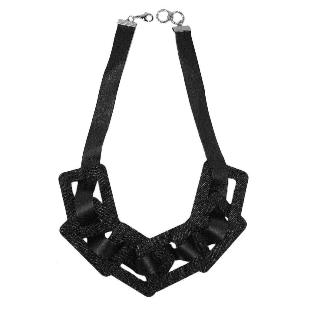 Denim Wrap Necklace - Bon Flare Ltd.
