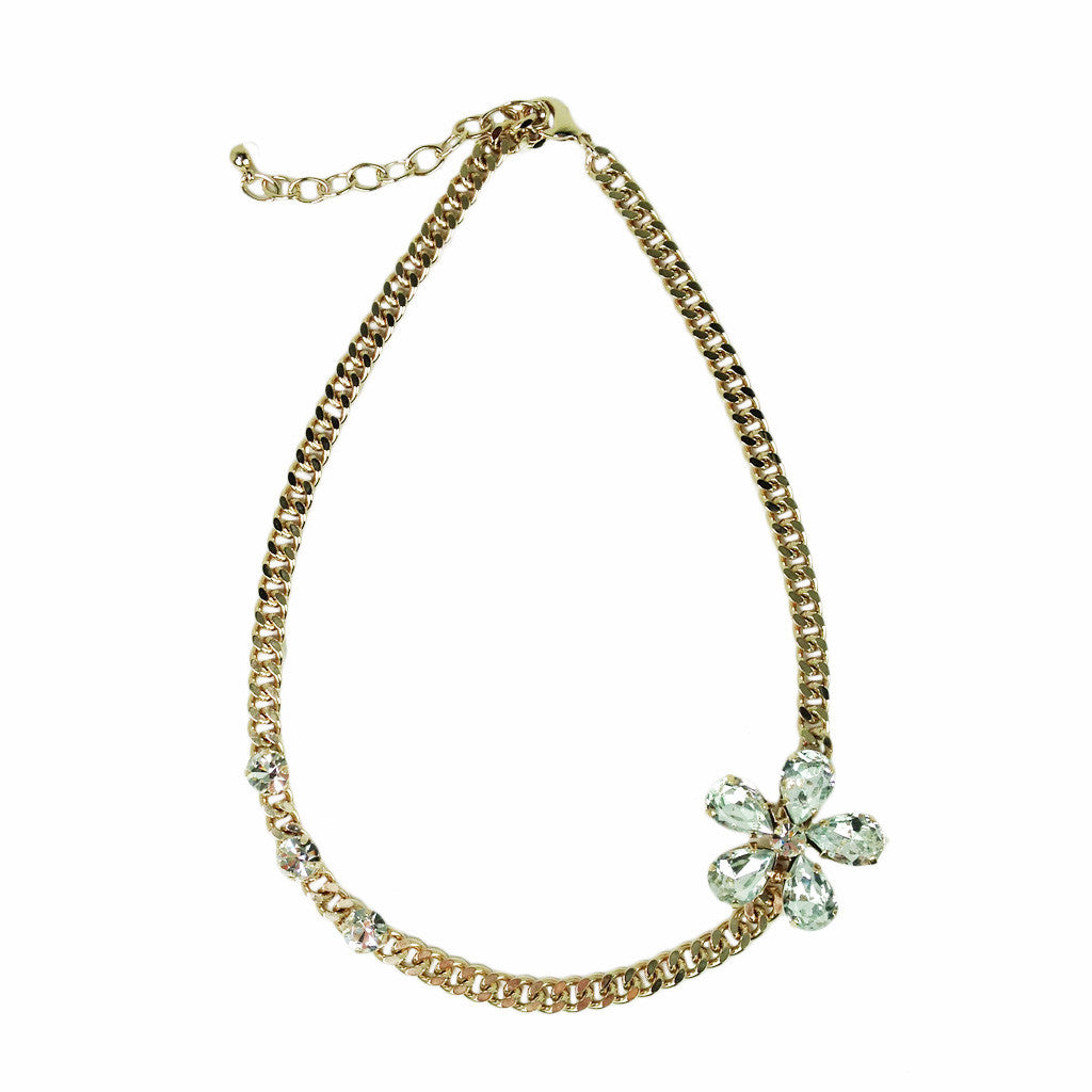 Crystal Flower Necklace - Bon Flare Ltd.