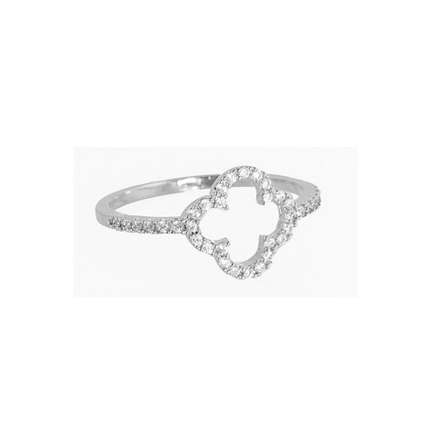 Flower Frame Diamond Ring