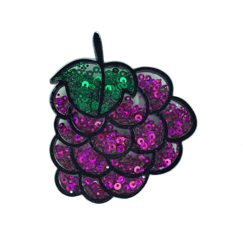Sequin Grape Brooch