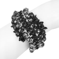 Crystal & Safety Pin Bracelet - Bon Flare Ltd. 