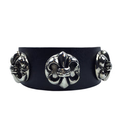 Unisex Fleur-De-Lis Leather Bracelet - Bon Flare Ltd. 