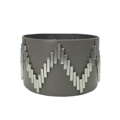 Zig Zag Pattern Leather Band Bracelet - Bon Flare Ltd. 