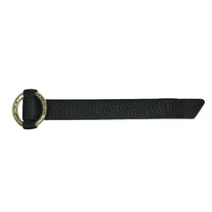 Round Gold-Plated Buckle Textured Leather Bracelet - Bon Flare Ltd. 