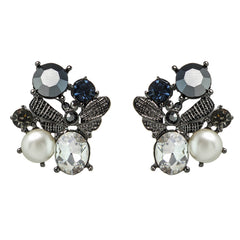 Crystal Pebble Earrings - Bon Flare Ltd. 