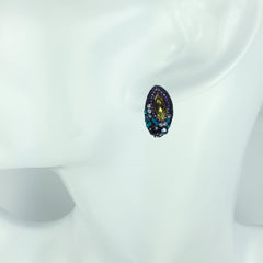 Crystal Oval Earrings - Bon Flare Ltd. 