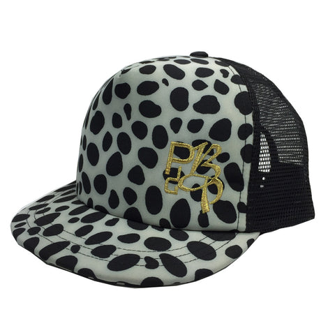 Leopard With Embroidered Logo Trucker Cap