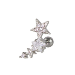 Star Shower Curved Piercing-Left - Bon Flare Ltd. 