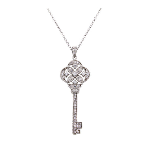 Diamond Key Pendant
