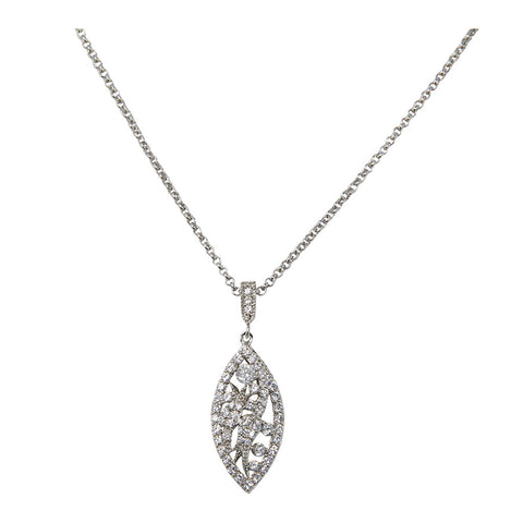 Antique Diamond Semi-Mount Pendant Necklace