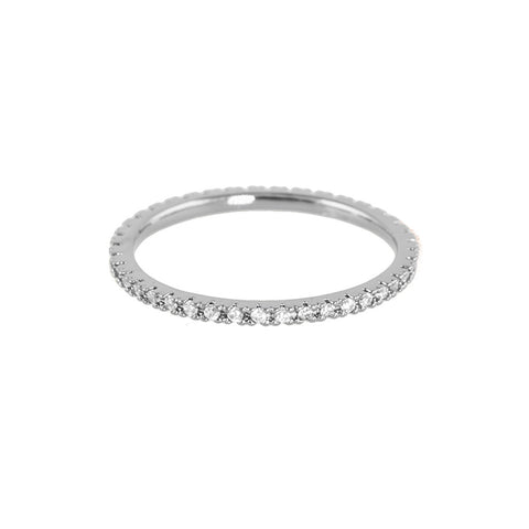Micro Pave Diamond Eternity Stackable Ring