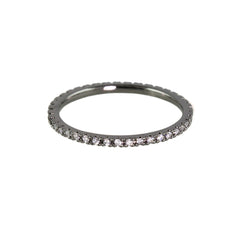 Micro Pave Diamond Eternity Stackable Ring - Bon Flare Ltd. 