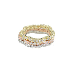 Flower Shaped Edge Diamond Eternity Ring - Bon Flare Ltd. 